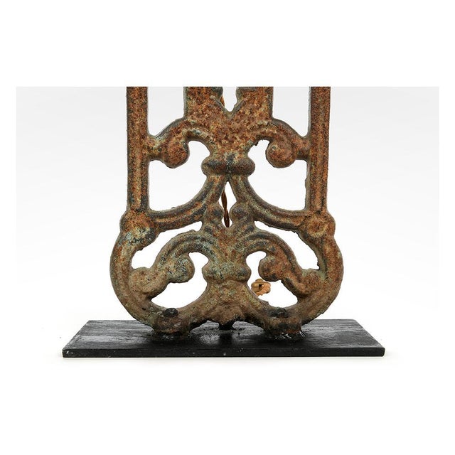 Cast Iron Balustrade Lamp For Sale - Image 3 of 4