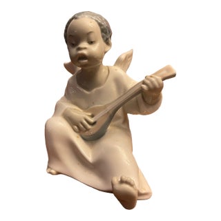 Lladro Angel Playing Mandolin For Sale