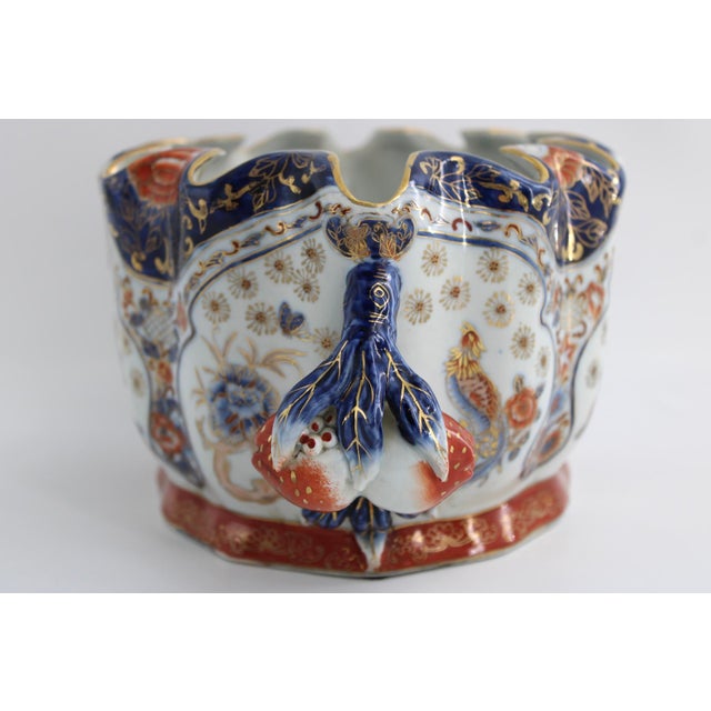 Antique Meiji Japanese Kutani Porcelain Centerpiece Bowl Jardiniere, C1900 For Sale - Image 11 of 11