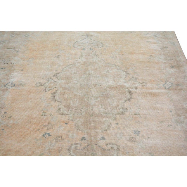 Vintage Turkish Oushak Hand Knotted Wool Rug, 4'9''x7'2'' For Sale - Image 4 of 4