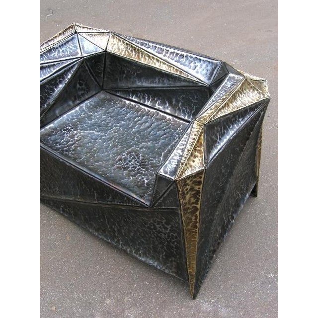 Not Yet Made - Made To Order Contemporary Steel - Brass Forged Chair For Sale - Image 5 of 6