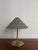 Beautiful brass table lamp with a glass shade by Peill & Putzler from the 1970s. The light has two adjustable settings:...