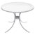 Round patio table with umbrella hole/holder. New paint in clear clean white. Chairs are available on separate listing.