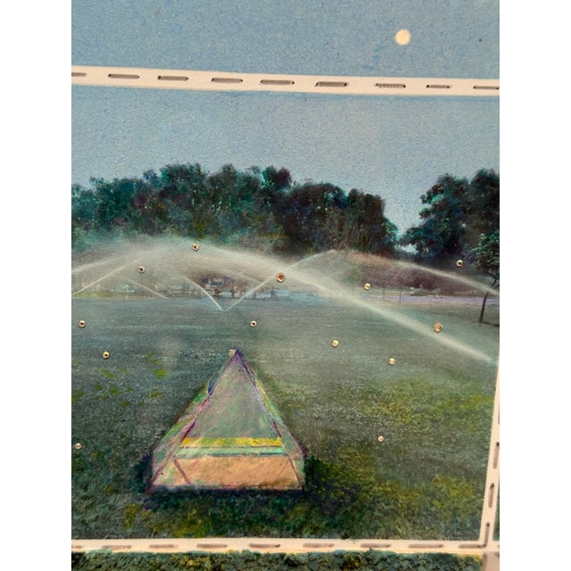 Sharon Boysel Cubed Pattern Template of Golf Course, Original Mixed Media Artwork For Sale - Image 11 of 12