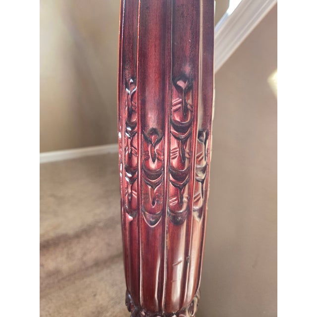 Antique Torchier Carved Mahogany Display Plant Stand - 5 Foot For Sale - Image 14 of 17