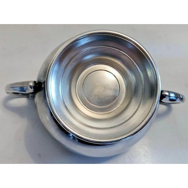 Vintage Epc Bristol Silver 39 Cream & Sugar Set Silverplate Hollowware Tableware For Sale In New York - Image 6 of 10