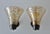 Vintage wall sconces in the style of Finnish designer Mauri Almari for Idman, featuring blown champagne glass shades with...