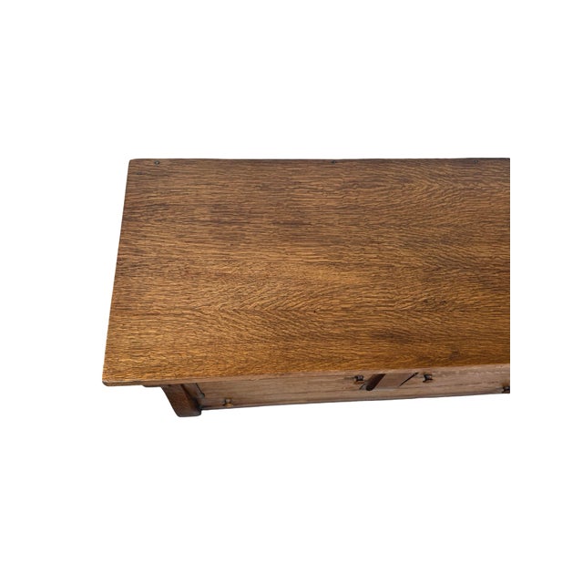 Brown Antique Quarter-Sawn Oak Sideboard For Sale - Image 8 of 18