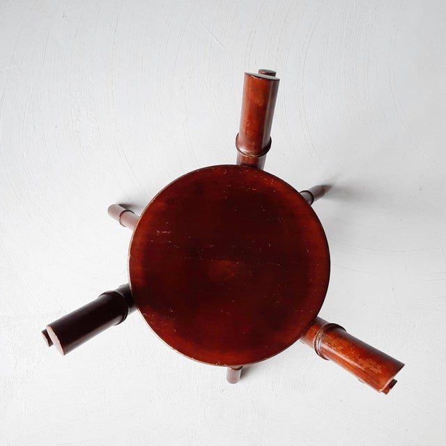 Wood French Faux Bamboo Plant Stand, 1900s For Sale - Image 7 of 8