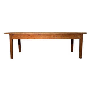 Early 20th Century Rustic Poplar Wood Table For Sale