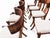 Wood Stunning Set Walnut Klismos Dining Chairs Set of 8 W/Cushions For Sale - Image 7 of 7