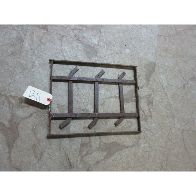 Industrial Antique Victorian Iron Gate Window Panel Fence Architectural Salvage Door #211 For Sale - Image 3 of 4