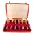 1970s Set of Six Gold and Silver Dessert Spoons From I. Magnin in Red Case For Sale
