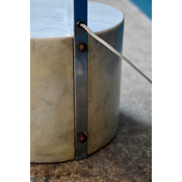 Italian Space Age Arc Floor Lamp in Marble and Chrome, 1970s For Sale - Image 14 of 16