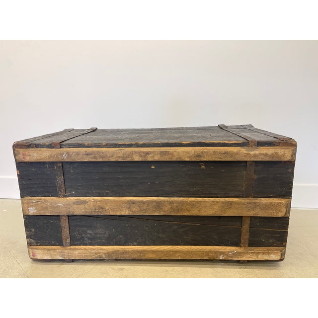 German Dome Vintage Travel Wood Trunk Circa 1800s For Sale - Image 10 of 10