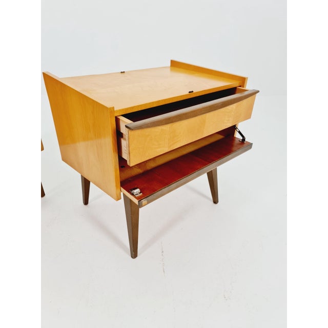 Mid-Century German Nightstands from WK Möbel, 1960s, Set of 2 For Sale - Image 3 of 11