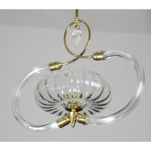 1940s Amazing Art Decò Clear Murano Glass Chandelier by Seguso For Sale - Image 9 of 13