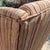 2010 Stratford Caye Transitional Striped Cocoa Brown Wingback Arm Chair For Sale - Image 12 of 13