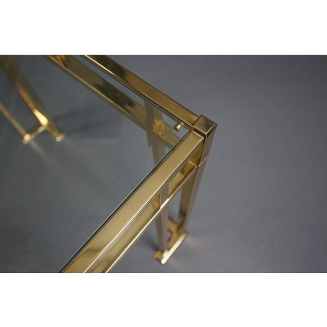 Large Hollywood Regency Coffee Table in Brass, Set of 3 For Sale - Image 15 of 16