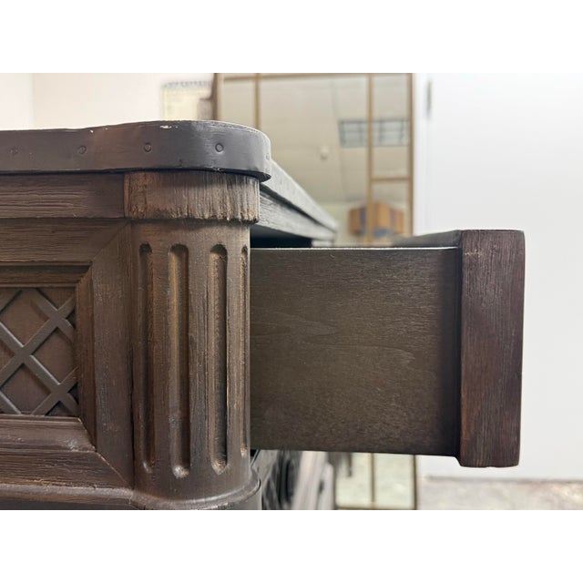 Brown Restoration Hardware Louis XVI Treillage Five Drawer Dresser For Sale - Image 8 of 12