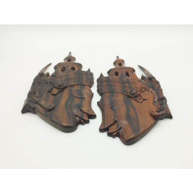 Bauhaus Mid-Century Balinese Rama & Sita Wall Reliefs from Unbekannt, 1960s, Set of 2 For Sale - Image 3 of 8