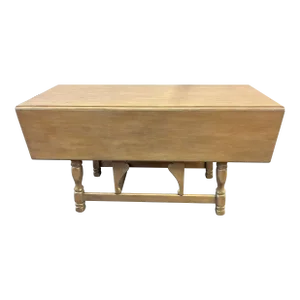 Vintage Solid Wood Farmhouse Style Drop Leaf Dining Table
