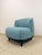 Early 21st Century Costal Modern Blue Upholstered Accent Chair Living Room Bedroom Comfortable For Sale - Image 5 of 9