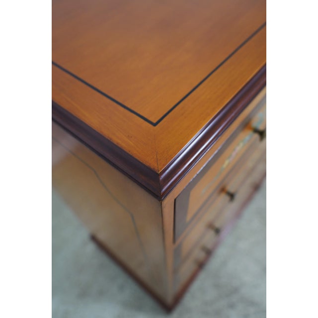 Adam Style Painted Finish 2 Over 4 Tall Chest of Drawers For Sale - Image 9 of 12