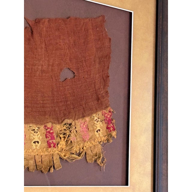 Large Framed Pre-Columbian Woven Textile Fragment from Chimu Chancay Culture For Sale In Atlanta - Image 6 of 7