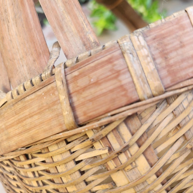 1930s 1930s Farmers Market Vegetable Basket For Sale - Image 5 of 5