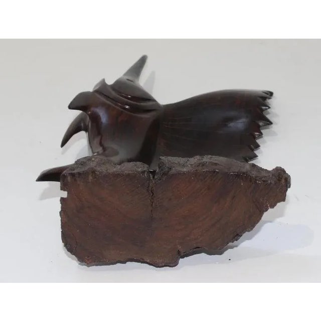 1960s Rosewood Carved Sailfish Figure For Sale - Image 12 of 13