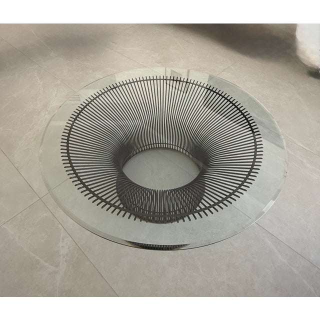 Metal 1970s Warren Platner for Knoll - 2 Un-Upholstered Lounge Chairs Plus Matching Coffee Table For Sale - Image 7 of 14