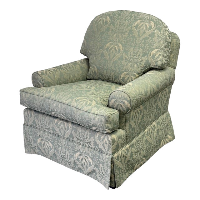 Ethan Allen Skirted Upholstered Skirted Chair | Chairish