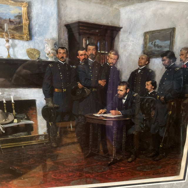 1986 Offset Print of Tom Lovell Titled Surrender at Appomattox Framed For Sale In Washington DC - Image 6 of 11