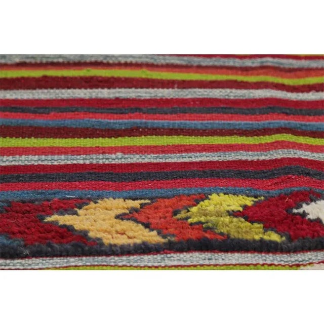 2010s Handwoven Scandinavian Style Persian Kilim Area Rug - 4′3" × 5'11″ For Sale - Image 5 of 10