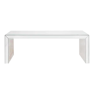 Karl Springer Style Mirror Waterfall Console Table