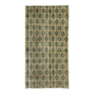 Distressed Vintage Turkish Sivas Rug - 03'03 X 06'01 For Sale