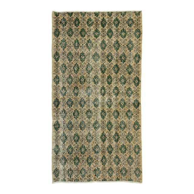 Distressed Vintage Turkish Sivas Rug - 03'03 X 06'01 For Sale