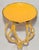 Mid-Century Modern Vintage MCM Jozefina Krosno Hand Blown Jelly Fish Compote Yellow Cased Glass Bowl For Sale - Image 3 of 5