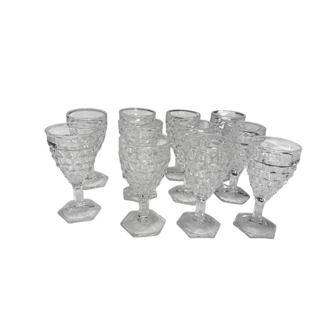 Mid 20th Century Mid 20th Century Fostoria Set of 11 American Clear Wine / Sherry Glasses - 11 pcs For Sale - Image 5 of 17