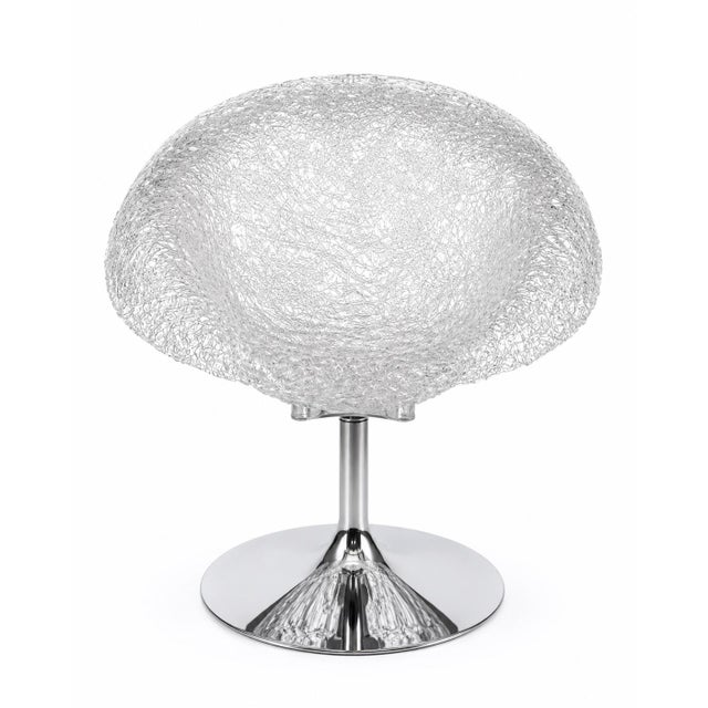 Transparent Rare Jacopo Foggini for Edra “Ester” Hand-Formed Polycarbonate Swivel Chair For Sale - Image 8 of 8