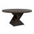 2020s Matthew Izzo Home Newport Espresso Oak Round Pedestal Dining Table For Sale - Image 5 of 5