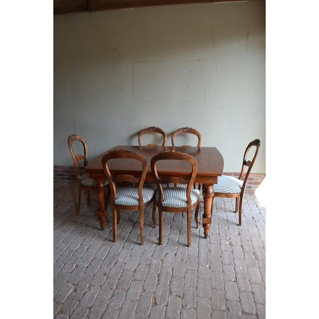 Antique Mahogany Dining Table with Chairs, 1800s, Set of 7 For Sale - Image 18 of 18