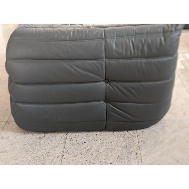 Ligne Roset Leather Togo 2-Piece Sofa Set by Michael Ducaroy for Lignet Roset For Sale - Image 4 of 8