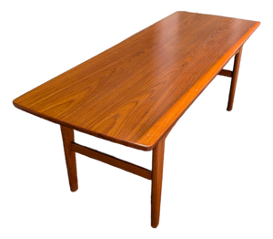 Vintage Danish Modern Niels Bach Teak Elevator Coffee Dining Table Made in Denmark