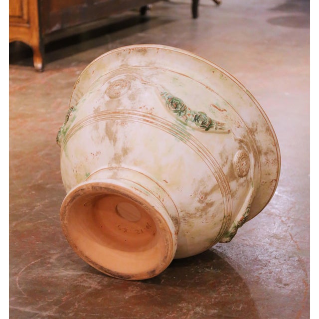 French Handmade Terracotta Anduze Bowl Urn Planter by La Madeleine For Sale - Image 13 of 14