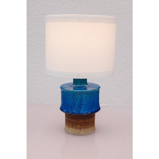 Turquoise Pottery Lamp Base by Inger Persson for Rörstrand For Sale - Image 8 of 14