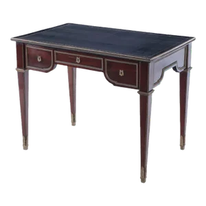 A French Louis XVI Style Three Drawer Mahogany Bureau Plat Desk C 1930