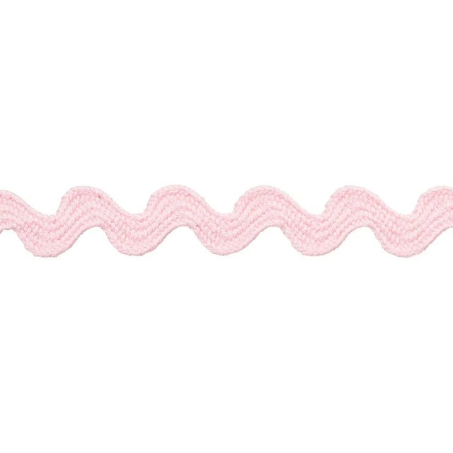 Contemporary Sample - Schumacher Ric Rac Tape Small Tape in Pale Pink For Sale - Image 3 of 3