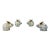 Herend Miniature Polka Dot Porcelain Rabbits - Set of 4 For Sale